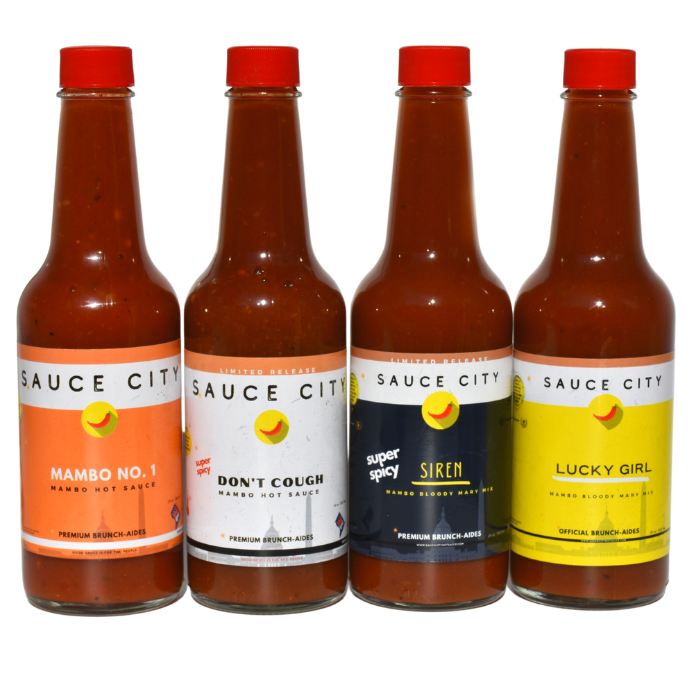
            
                Load image into Gallery viewer, Brunch Sampler Pack (2 bloody 2 hot sauce)
            
        