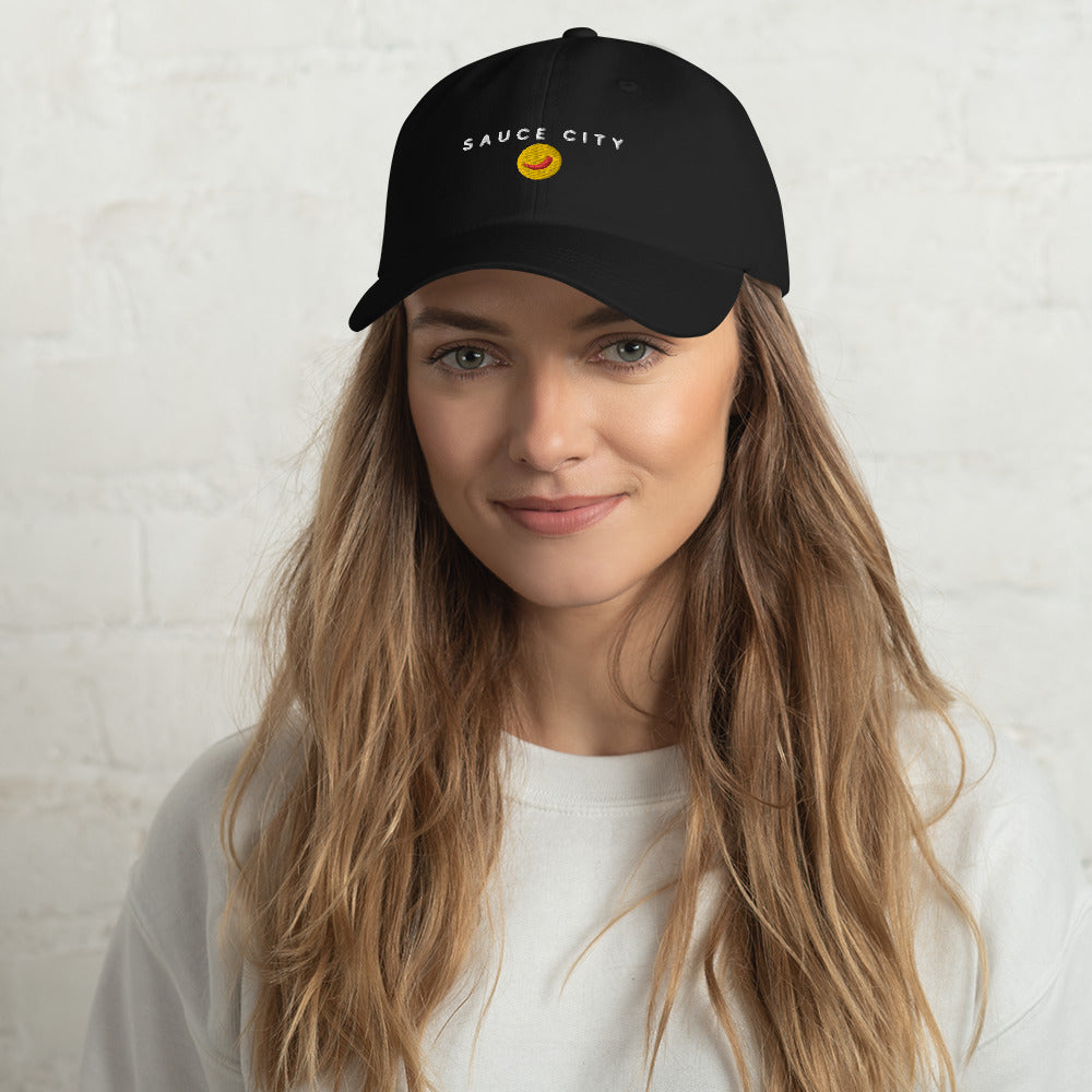 
            
                Load image into Gallery viewer, Unisex Sauce City Dad hat
            
        